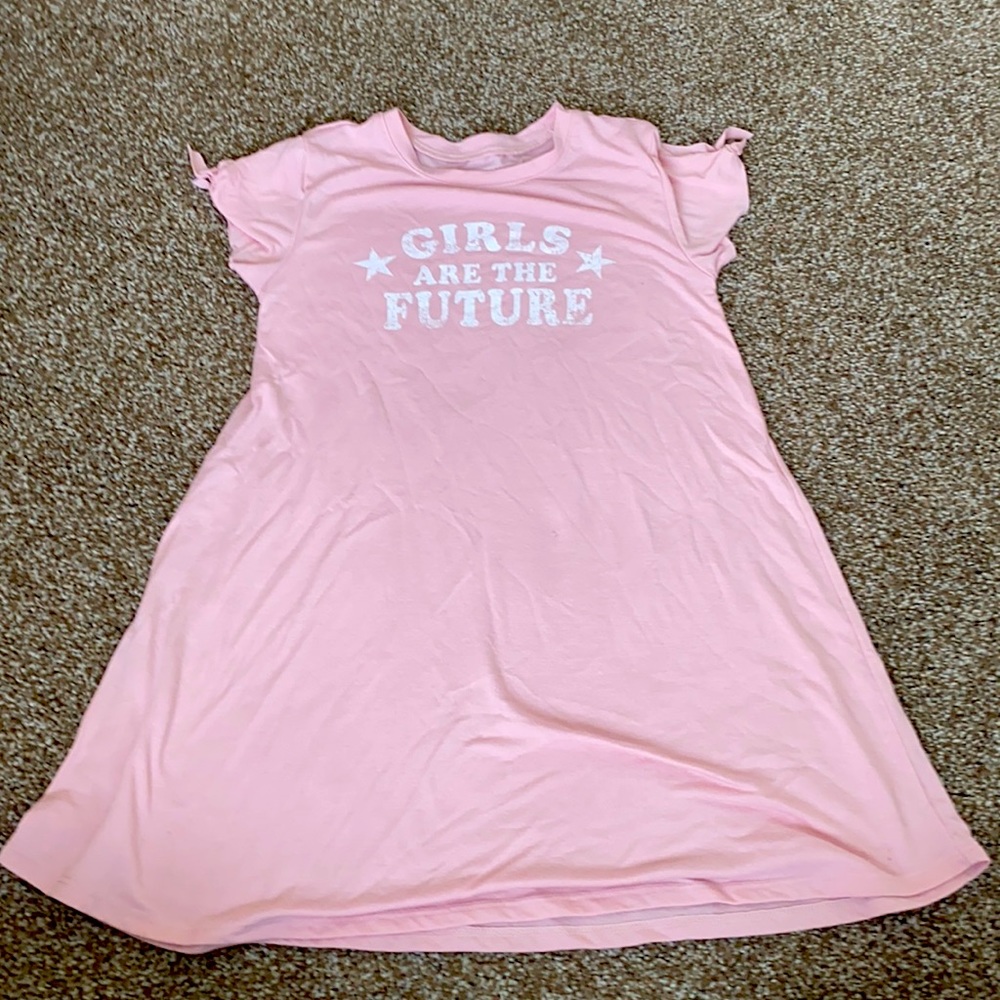 Kids girls are the future pink dress